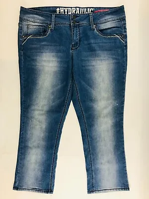 $24.99 • Buy HYDRAULIC Jeans, Women's Size 17/18, Lola Curvy Capri Denim Pants