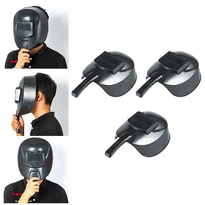 Hand-Held Welding Shield Grinding Mask Welder Glasses Heat Resistant Face • £7.05