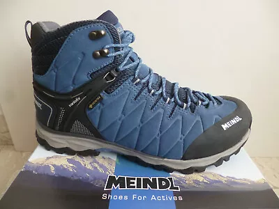 Meindl Hiking Shoes Hiking Boots Trainers Boots Leather Blue Tex 55240 • $238