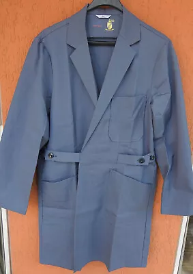 Vintage Lab Coat DE BERKEL Work Jacket Boho Blue (NEW) (50) (S/M) • $27