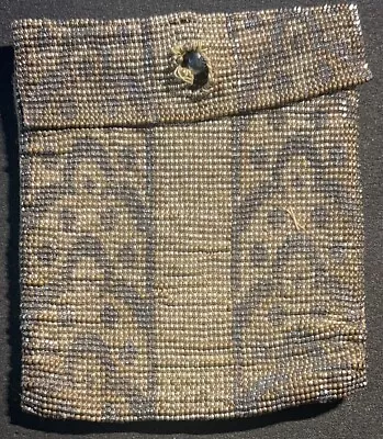 Steel Cut Micro Beaded Bag Purse Vintage French Art Deco Victorian Antique • $4.99