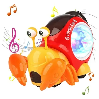 LED Light Hermit Crab Interactive Toys Durable With Music For Kids Holiday Gifts • £9.99