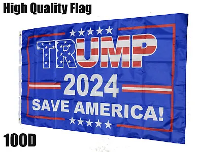 Trump (USA Overlay) 2024 MAGA Blue 3x5 3'x5' Premium Quality Polyester Flag • $5.99