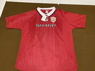 Official Manchester United Retro Red Polo Shirt Old Trafford Soccer Rugby XXL • $79