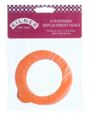 £4.95 • Buy Kilner Clip Top Jar Replacement Rubber Seals Pack Of 6, Genuine Kilner Brand
