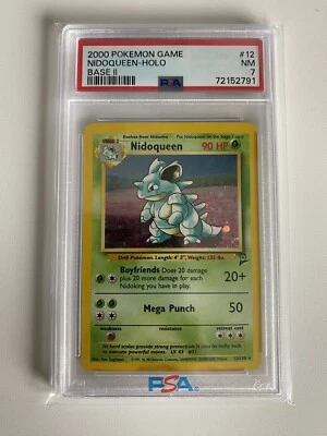 $38 • Buy PSA 7 2000 Base Set 2 Nidoqueen 12/130 HOLO Pokemon Card