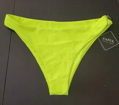 $12.99 • Buy Zaful Forever Young Womens Bikini Bottom Neon Size Large Us 8 New With Tags