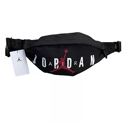 Nike Air Jordan Fanny Pack Hip Waist Belt BLACK RED Bag Crossbody 9B0533 NEW • $24.99