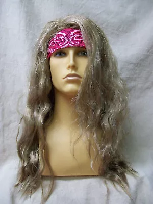 Blonde Dude Looks Like Lady Wig 80s 90s Rocker RockStar Metal Headbanger Bret • $19.99