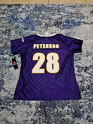 Adrian Peterson Vikings Jersey Womens XL Purple NWT • $14.99