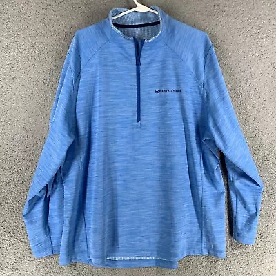 Vineyard Vines Pullover Mens 2XL Blue Sankaty 1/4 Zip Performance Sweater • $29.99