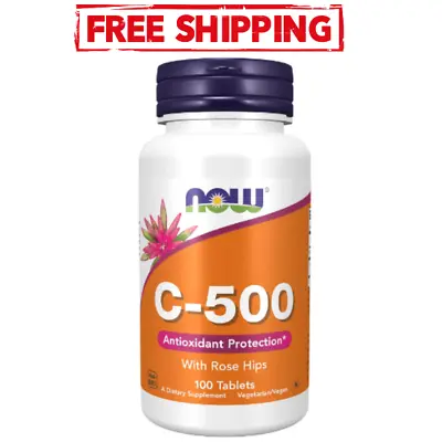 NOW Foods Vitamin C-500 100 Tablets • $6.99