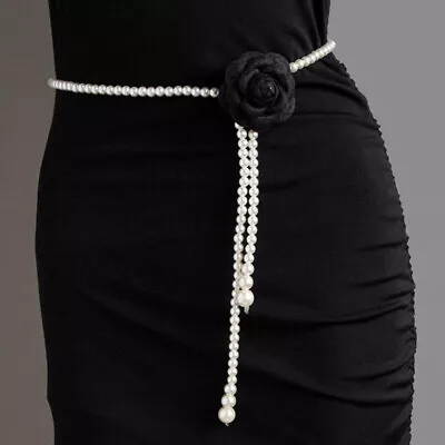 Fashion Flower Gold Chain Belt Female Waist Adjustable Punk Silver Metal Belts • £6.36