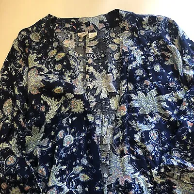 Roxy Size Small Boho Bohemian Cardigan Kimono 3/4 Sleeve EUC • $19.95