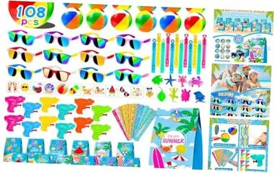 108Pcs Pool Party Favors And Beach Toys For Kids 3-8 8-12 Party Bag Stuffers  • $43.23