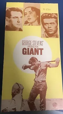 Giant (1956) / Movie Ticket Stub Japan / Elizabeth Taylor / James Dean • £11.57