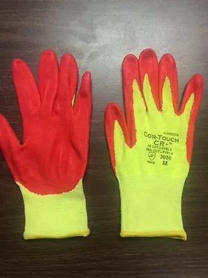 1 Pair Cut Resistant Ansi Level 4 Aramid / Steel Nitrile Palm Coated Gloves Med • $4.95