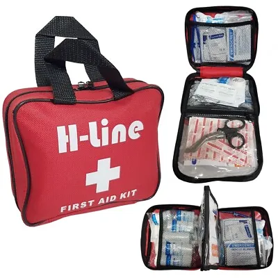 108 Piece First Aid Kit Medical Emergency Travel Home Car Taxi Work 1st Aid Bag • £9.95