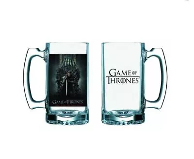 Game Of Thrones Glass Beer Mug Stein 16 Oz - Set Of 2 • £15.43