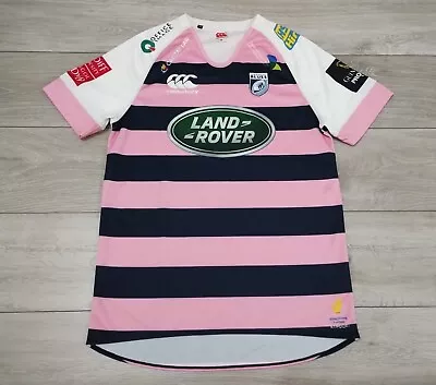 Cardiff Blues Rugby Away Shirt 2016/2017 Canterbury Medium M Jersey Pink Top D2S • £29.99