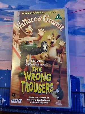 Wallace And Gromit The Wrong Trousers BBC VHS Video Tape 1994 • £7.99