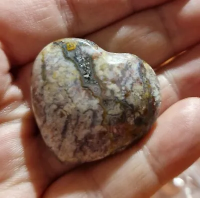 Ocean Jasper Heart Carving Crystals Minerals Chakra Meditation Gemstones • £8.50