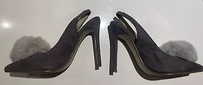 £2.99 • Buy Misguided Grey Stilettos Shoes Size 4 Grey Puff