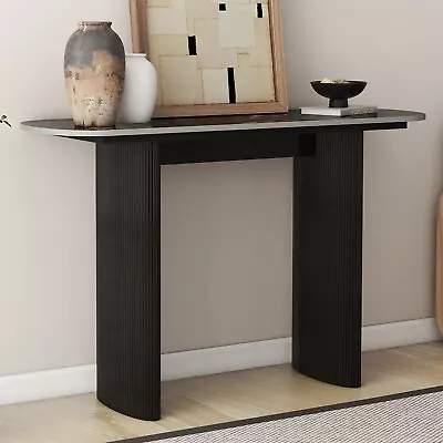 Modern Console Table Black Solid Wood Console Table 47.2'' Sofa Table • $399.99