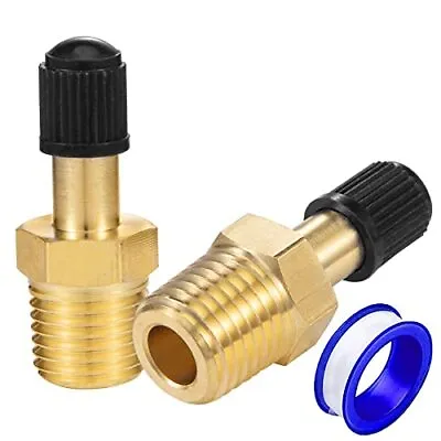 2PCS 1/4 NPT Tank Valve Anti-Corrosion Brass Schrader Valve With Standard Valve • $10.61