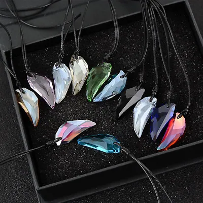 Women Men's  Wolf's Tooth Necklace Crystal Natural Stone Pendant Jewelry Gift__- • $6.44