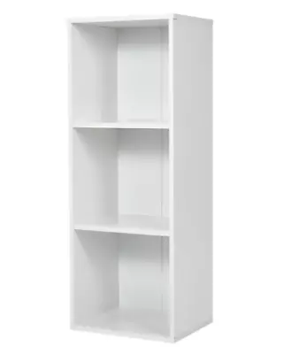 $29.99 • Buy 3 Tier Shelf Display Bookshelf Bookcase Storage White Rack Wooden Shelving K2