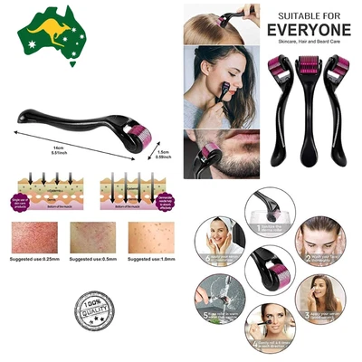 $14.49 • Buy ASAMWM Derma Roller Kit 540 Titanium Micro Needle Facial Roller For Anti Ageing 