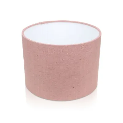 £24.99 • Buy Florenzo Linen Plain Colour Grey, Purple, Pink,  Table  Lampshade, Ceiling Shade