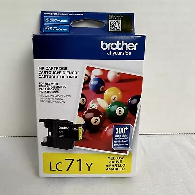 Brother LC71Y Yellow -Ink Cartridge Free Shipping • $10.99