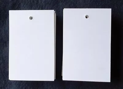 £2.99 • Buy 50~100~200~400~1000 PREMIUM Board WHITE Unstrung TAGS, SWING TICKETS ~ Free P&P