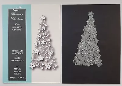 Memory Box - FLOWERING CHRISTMAS TREE Die. #98195 - Used Only Once! On Magnetic. • $11.99