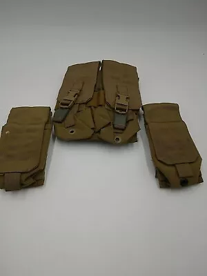 Eagle Industries MOLLE Doube Pouch+2 Smoke Khaki KH13A • £20.99