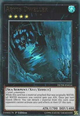 $3.50 • Buy Abyss Dweller - DUDE-EN016 - Ultra Rare 1st Edition Yugioh