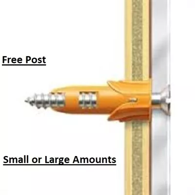 £2.40 • Buy PLASPLUG Hollow Door Fixing Plugs - For Cavity Stud Boast - CHOOSE QUANTITY