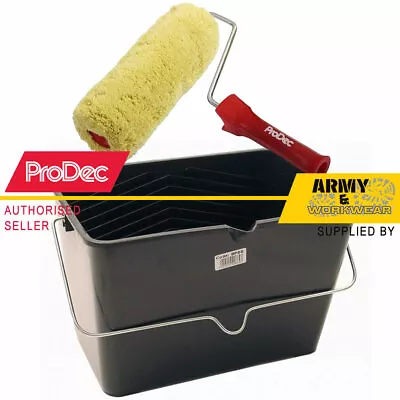 ProDec 9  Inch Masonry Roller Sleeve & Stick System Frame Paint & 10L Scuttle • £14.99