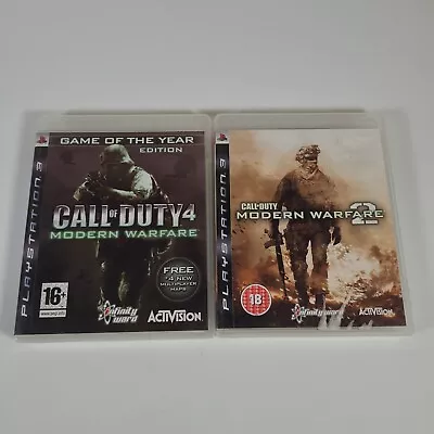 Call Of Duty 4 & Modern Warfare 2 Bundle Playstation PS3 Game Manuals PAL • £5.81