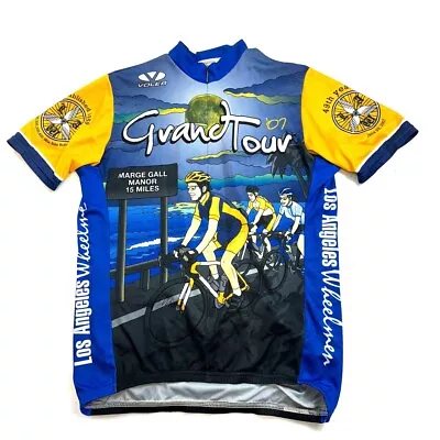 Voler Cycling Jersey Men's Extra Large L Blue Yellow Grand Tour Wheelman L.A. • $15