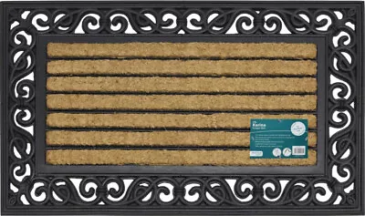 Coir Doormat Rubber Backed Front Door Entrance Patio Porch Tough Scraper • £16.95