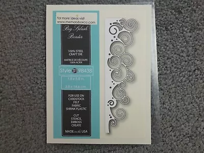 Memory Box Metal Dies Big Splash Border Spirals Corner #98438 Craft Scraptbook • $8