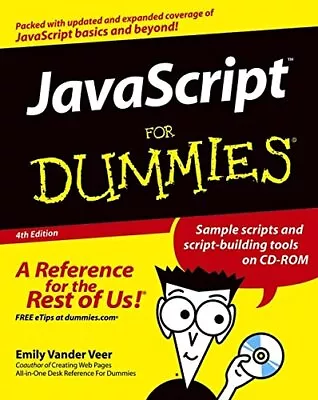 JavaScript For Dummies By Vander Veer Emily A. Paperback Book The Cheap Fast • £8.49