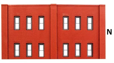 N Scale - 3 Two Story Walls W/12 Windows : Modular System   DPM-60122 • $9.49