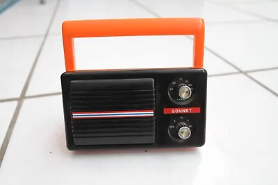 Working Vintage Solid State Orange Sonnet Bicycle Radio • $29.99