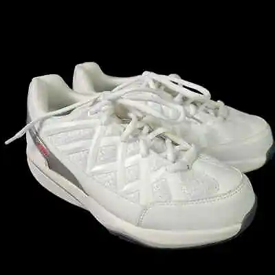 MBT Sport Rocker Sneaker Size 6.5 Walking Shoe White Fitness Curved Sole Comfort • $150