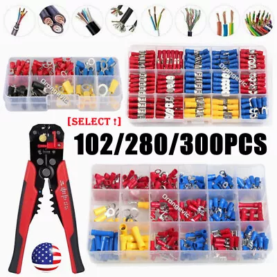 102/300PCS Car Wire Assorted Insulated Electrical Terminals Connectors Crimp Kit • $29.95