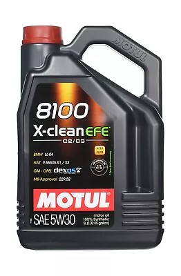 Motul 8100 X-clean EFE 5W-30 Synthetic Oil 5 Liters (109471) 5 L 1 Pack • $50.83